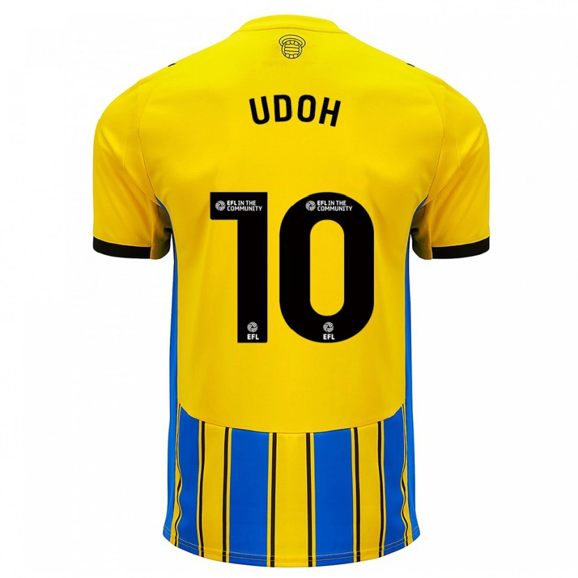 Danxen Herren Victor Udoh #10 Blau Gelb Auswärtstrikot Trikot 2025/26 T-Shirt Österreich