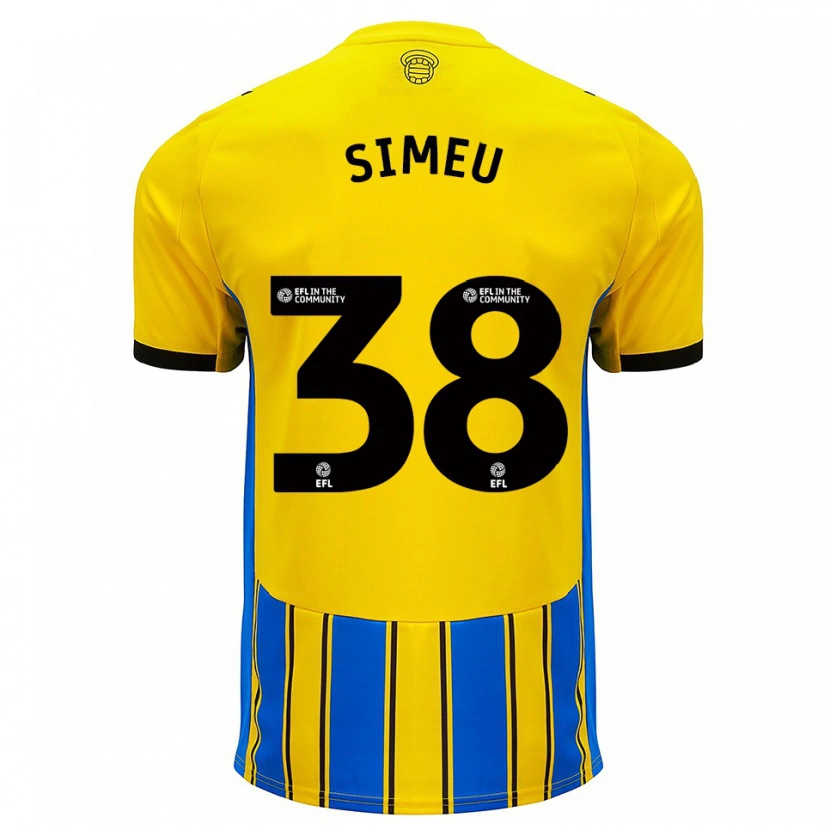 Danxen Herren Dynel Simeu #38 Blau Gelb Auswärtstrikot Trikot 2025/26 T-Shirt Österreich