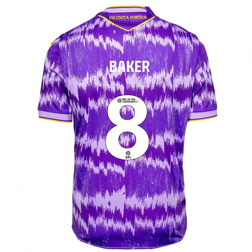 Danxen Herren Lewis Baker #8 Lila Gelb Auswärtstrikot Trikot 2025/26 T-Shirt Österreich