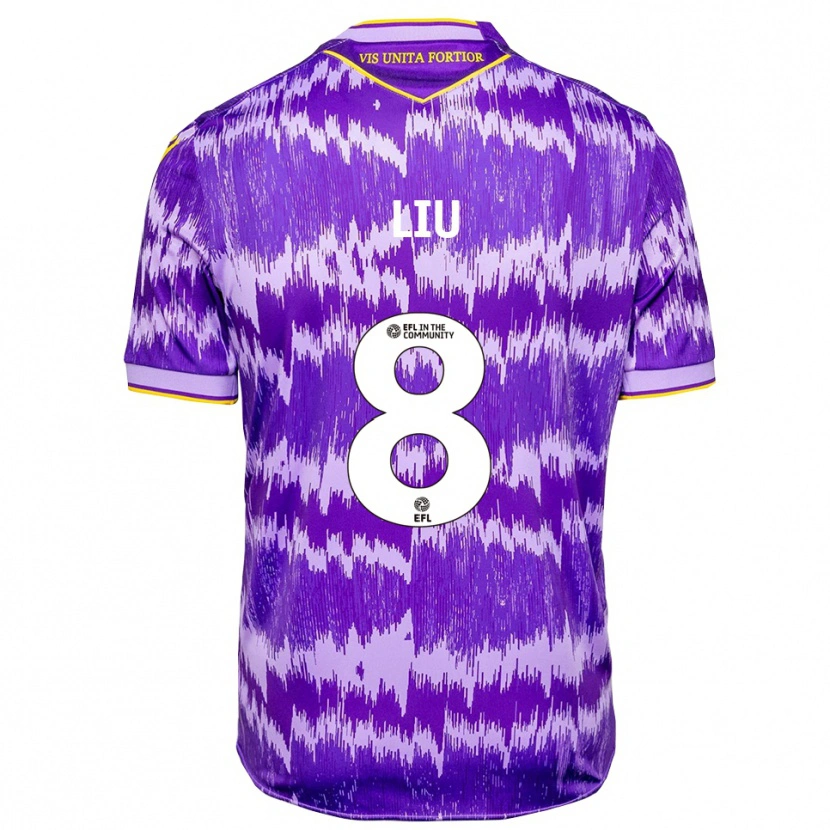 Danxen Herren Ryan Liu #8 Lila Gelb Auswärtstrikot Trikot 2025/26 T-Shirt Österreich