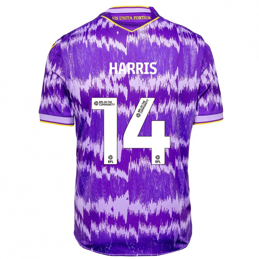 Danxen Herren Oscar Harris #14 Lila Gelb Auswärtstrikot Trikot 2025/26 T-Shirt Österreich