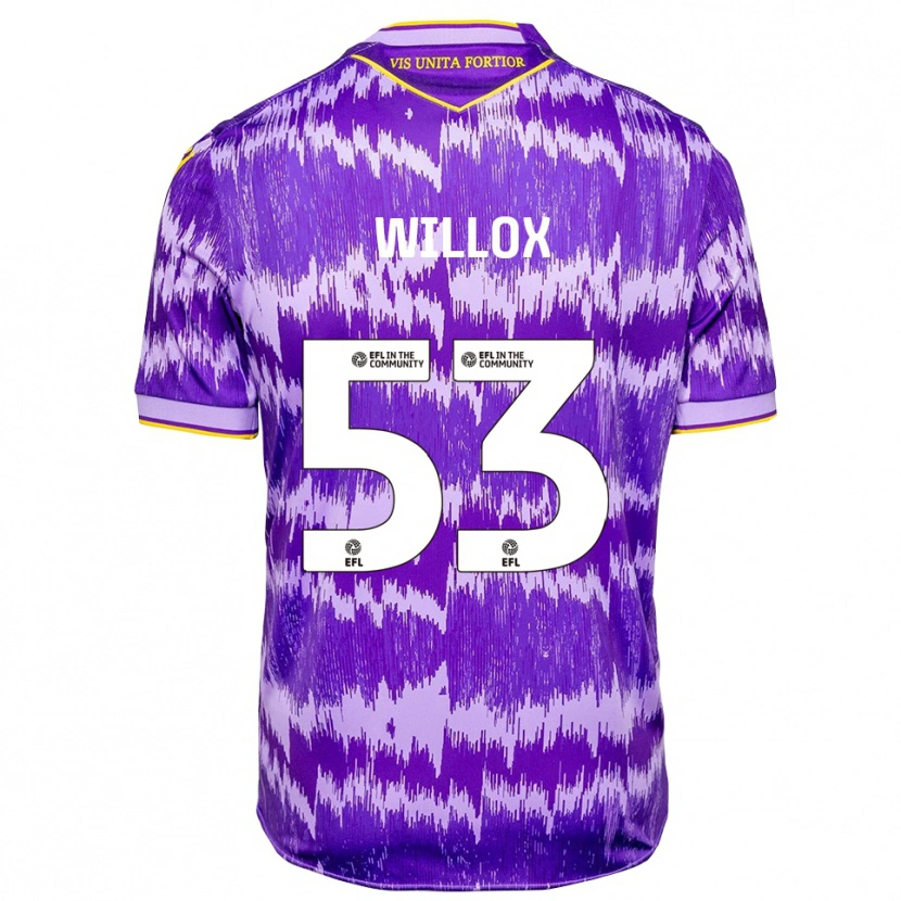 Danxen Herren Kieron Willox #53 Lila Gelb Auswärtstrikot Trikot 2025/26 T-Shirt Österreich
