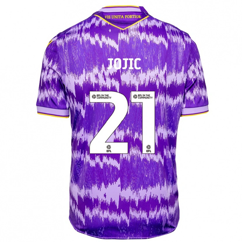 Danxen Herren Nikola Jojic #21 Lila Gelb Auswärtstrikot Trikot 2025/26 T-Shirt Österreich