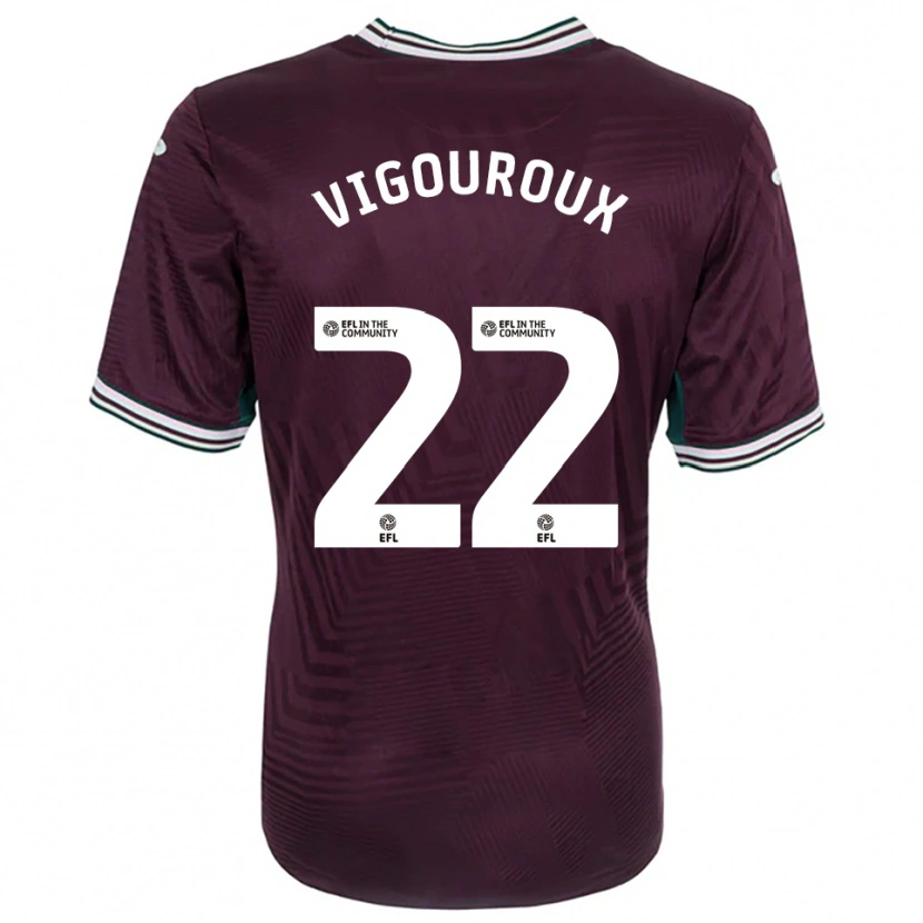 Danxen Herren Lawrence Vigouroux #22 Rostrot Weiß Auswärtstrikot Trikot 2025/26 T-Shirt Österreich