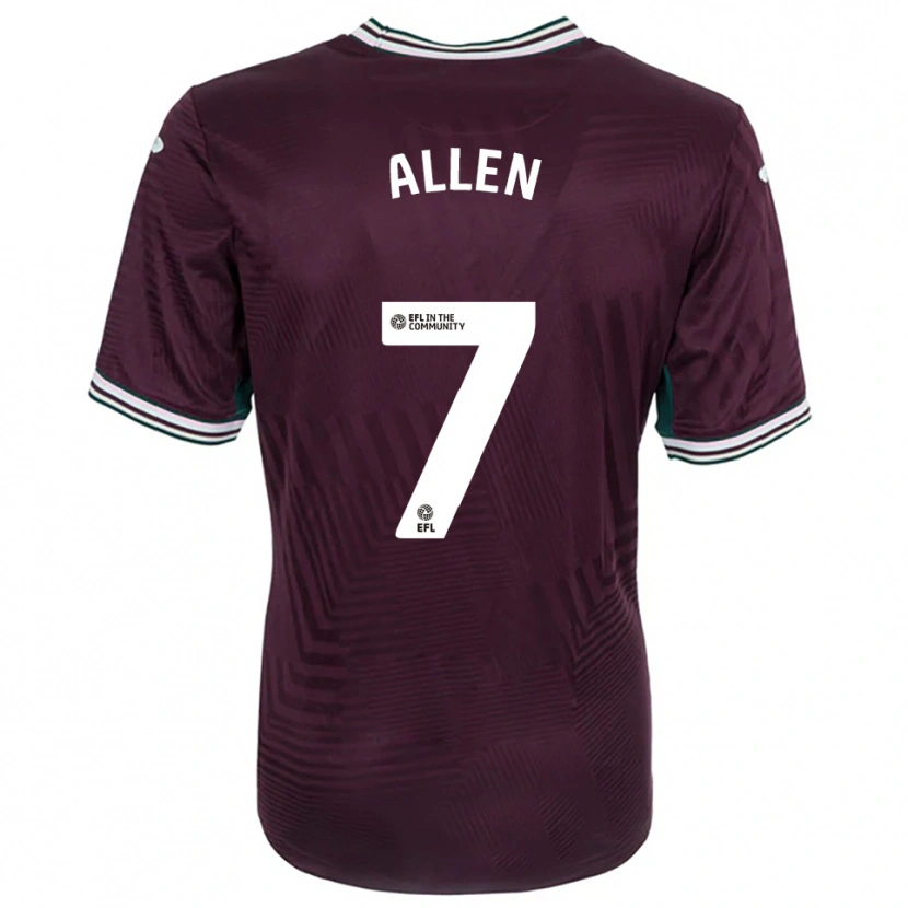 Danxen Herren Joe Allen #7 Rostrot Weiß Auswärtstrikot Trikot 2025/26 T-Shirt Österreich