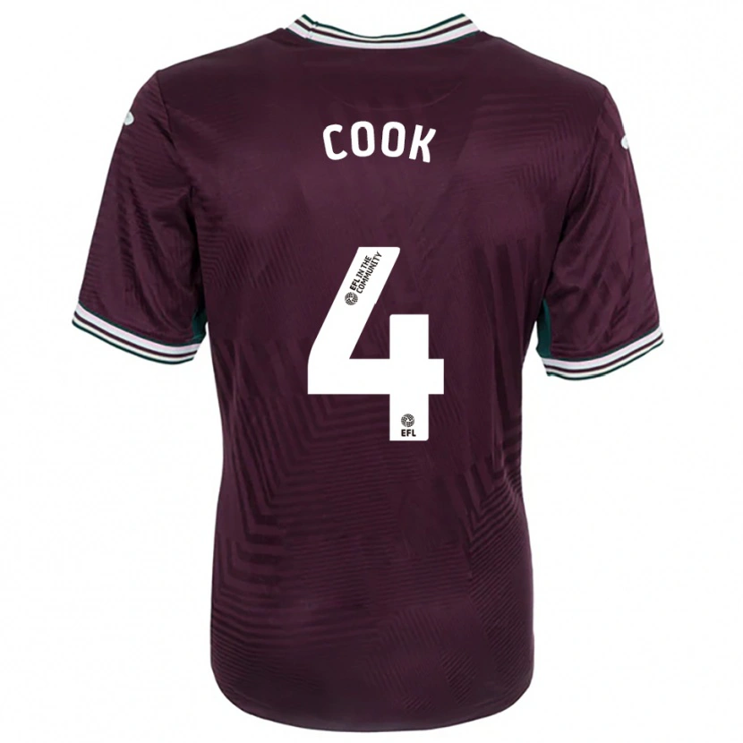 Danxen Herren Jacob Cook #4 Rostrot Weiß Auswärtstrikot Trikot 2025/26 T-Shirt Österreich