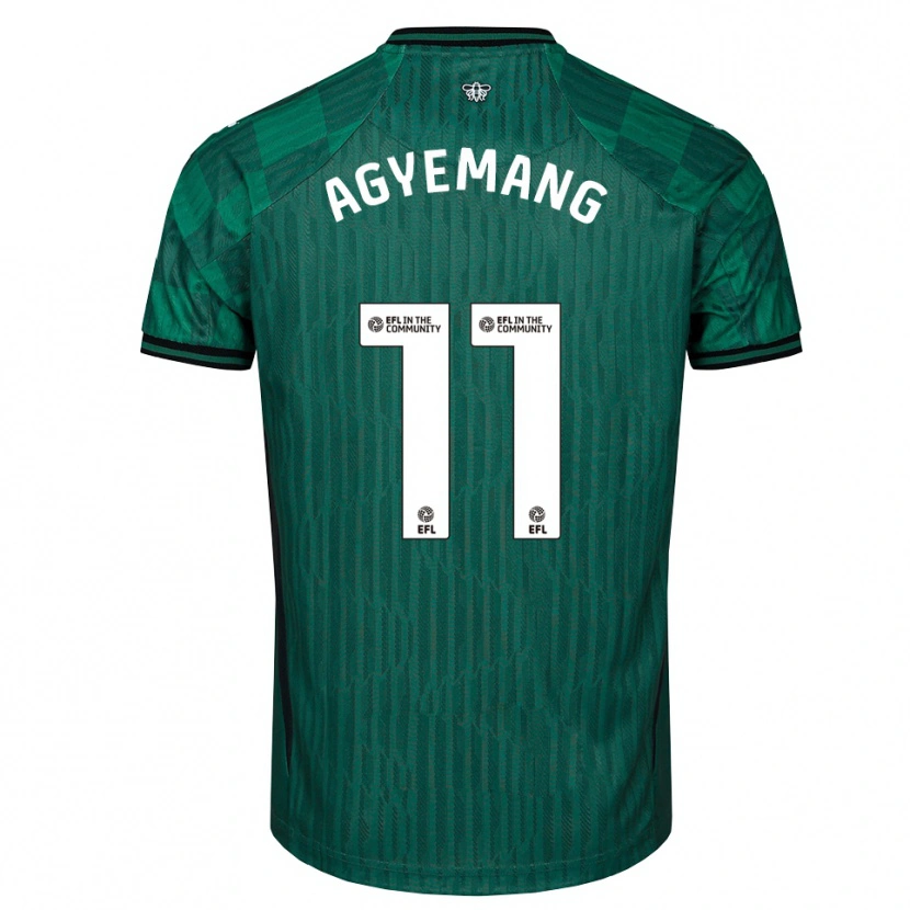 Danxen Herren Michelle Agyemang #11 Grün Schwarz Auswärtstrikot Trikot 2025/26 T-Shirt Österreich