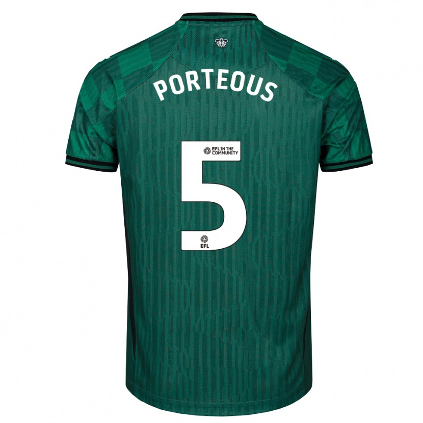 Danxen Herren Ryan Porteous #5 Grün Schwarz Auswärtstrikot Trikot 2025/26 T-Shirt Österreich