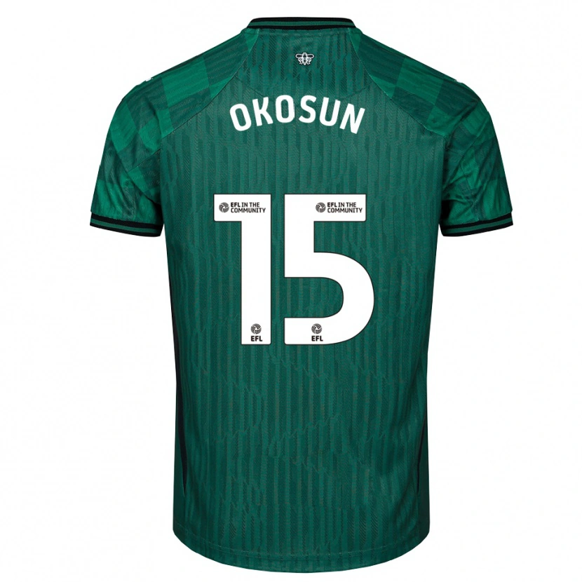 Danxen Herren Nickson Okosun #15 Grün Schwarz Auswärtstrikot Trikot 2025/26 T-Shirt Österreich