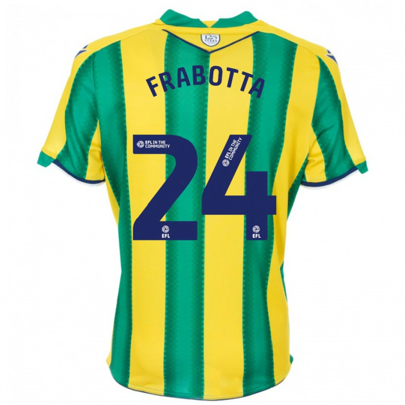 Danxen Herren Gianluca Frabotta #24 Gelb Grün Auswärtstrikot Trikot 2025/26 T-Shirt Österreich