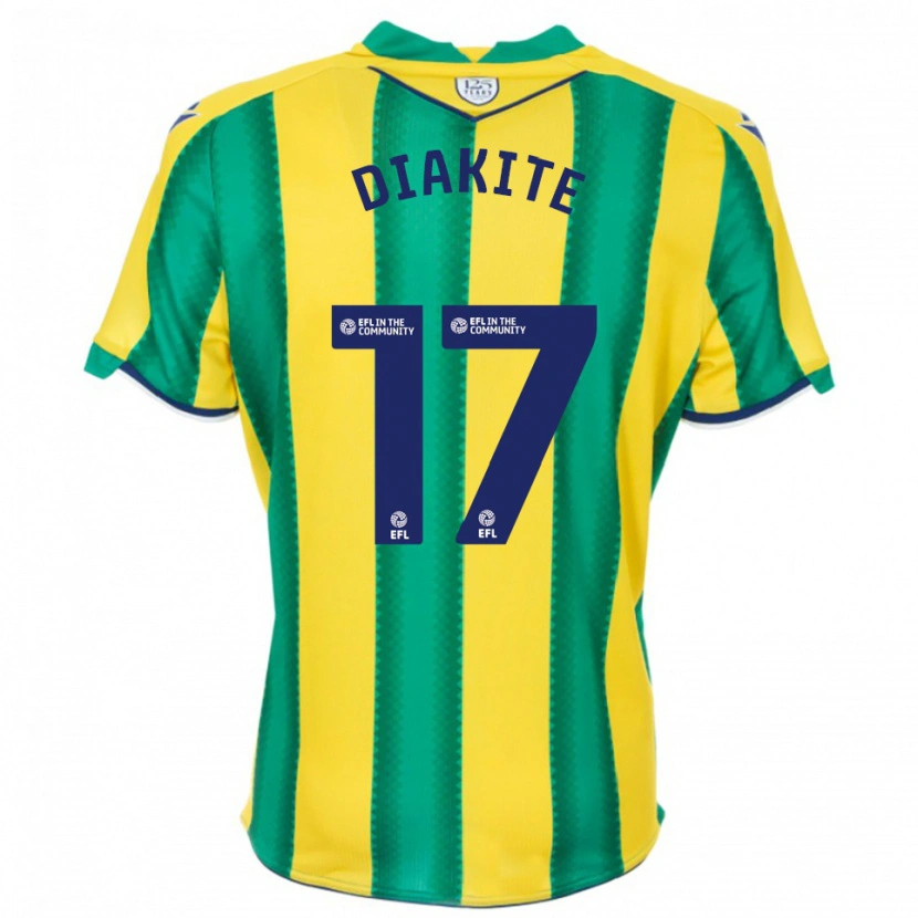 Danxen Herren Ousmane Diakité #17 Gelb Grün Auswärtstrikot Trikot 2025/26 T-Shirt Österreich