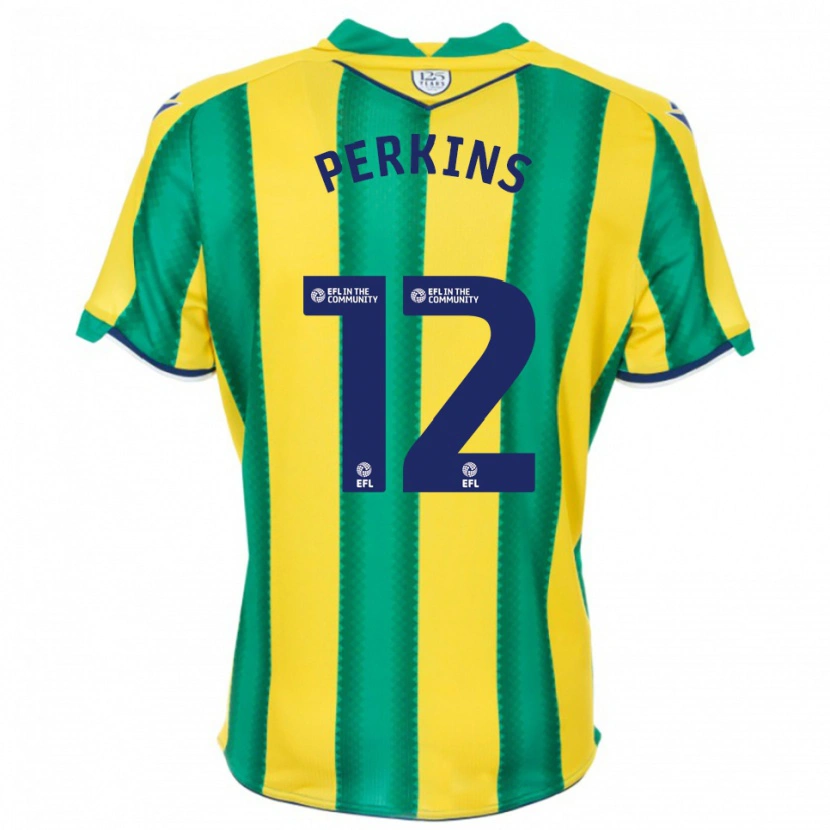 Danxen Herren Antonio Perkins #12 Gelb Grün Auswärtstrikot Trikot 2025/26 T-Shirt Österreich