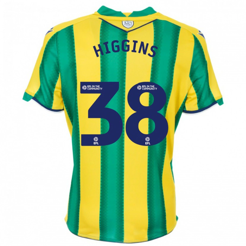 Danxen Herren Akeel Higgins #38 Gelb Grün Auswärtstrikot Trikot 2025/26 T-Shirt Österreich