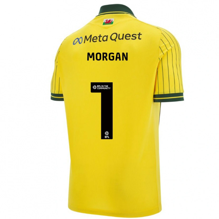 Danxen Herren Delyth Morgan #1 Gelb Grün Auswärtstrikot Trikot 2025/26 T-Shirt Österreich