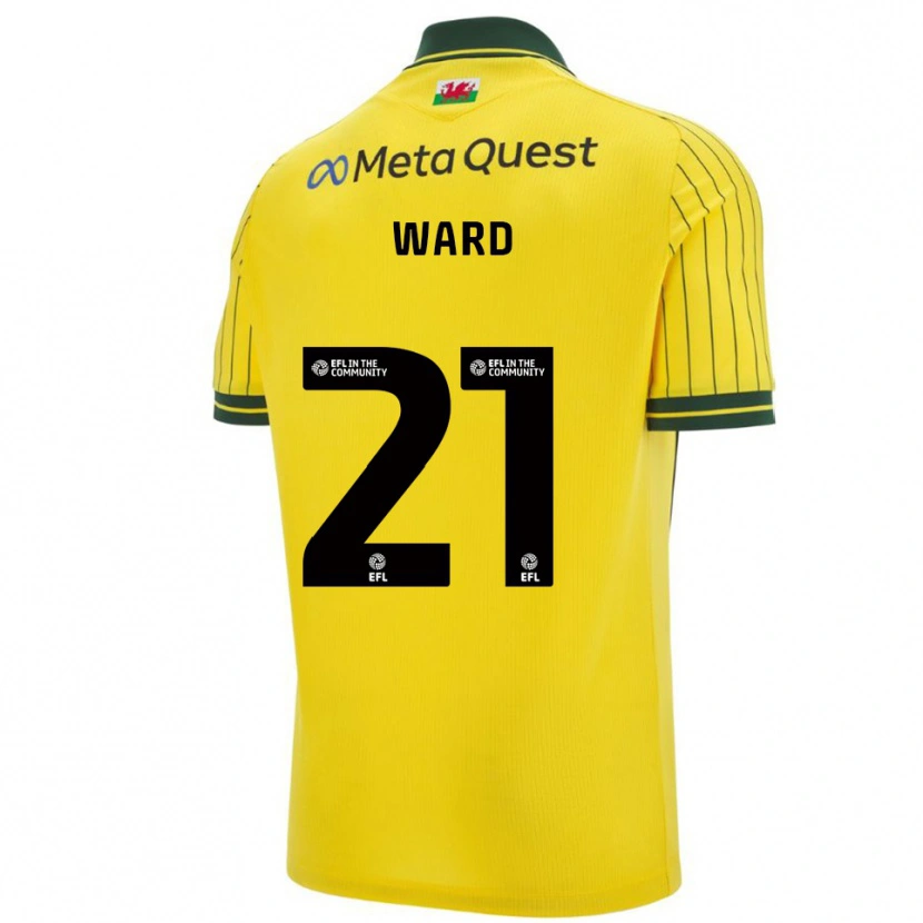 Danxen Herren Danny Ward #21 Gelb Grün Auswärtstrikot Trikot 2025/26 T-Shirt Österreich