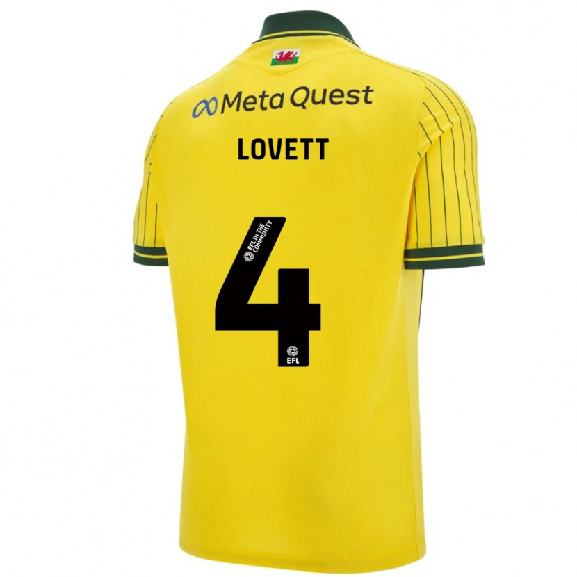 Danxen Herren Erin Lovett #4 Gelb Grün Auswärtstrikot Trikot 2025/26 T-Shirt Österreich