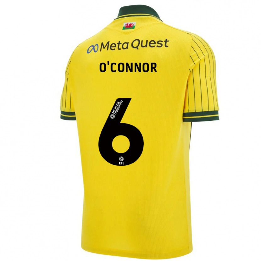Danxen Herren Thomas O'connor #6 Gelb Grün Auswärtstrikot Trikot 2025/26 T-Shirt Österreich