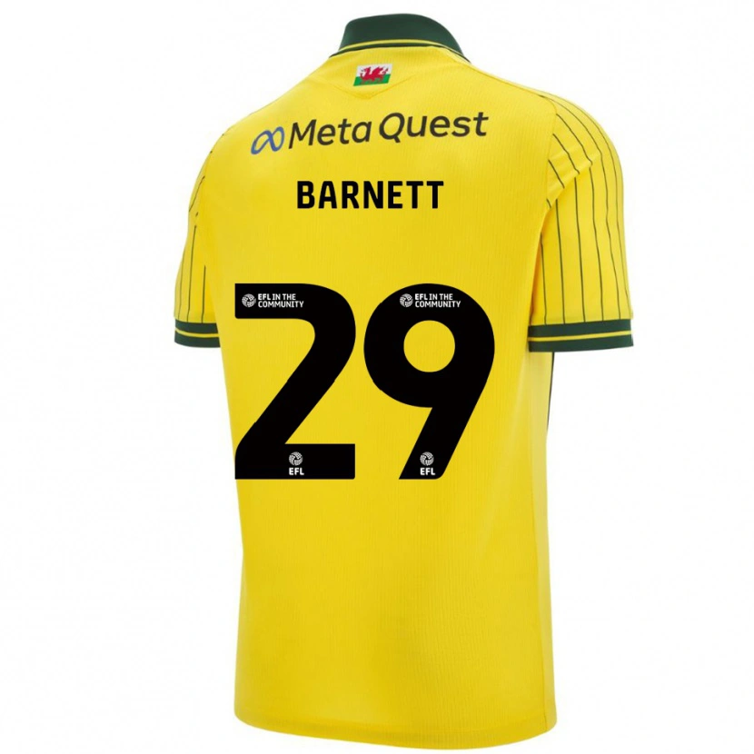 Danxen Herren Ryan Barnett #29 Gelb Grün Auswärtstrikot Trikot 2025/26 T-Shirt Österreich