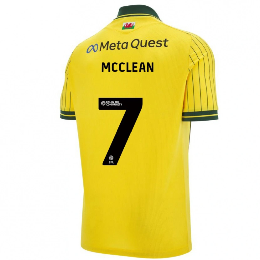Danxen Herren James Mcclean #7 Gelb Grün Auswärtstrikot Trikot 2025/26 T-Shirt Österreich