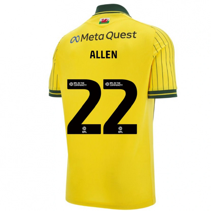 Danxen Herren Keren Allen #22 Gelb Grün Auswärtstrikot Trikot 2025/26 T-Shirt Österreich
