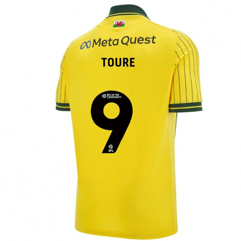 Danxen Herren Yassine Touré #9 Gelb Grün Auswärtstrikot Trikot 2025/26 T-Shirt Österreich