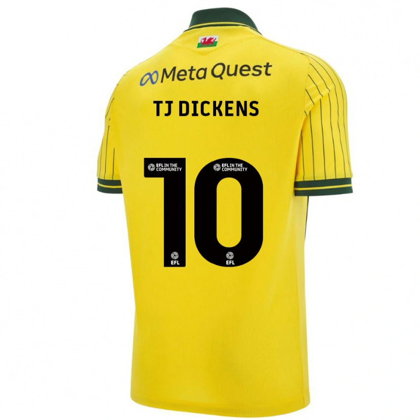 Danxen Herren Tonicha Tj Dickens #10 Gelb Grün Auswärtstrikot Trikot 2025/26 T-Shirt Österreich