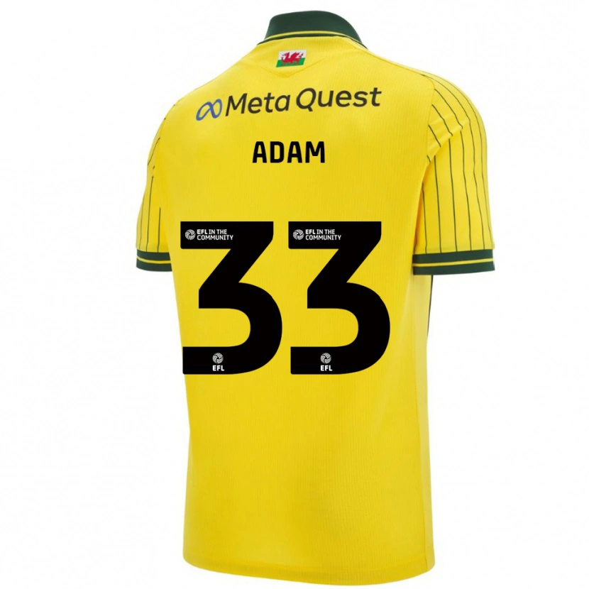 Danxen Herren Josh Adam #33 Gelb Grün Auswärtstrikot Trikot 2025/26 T-Shirt Österreich