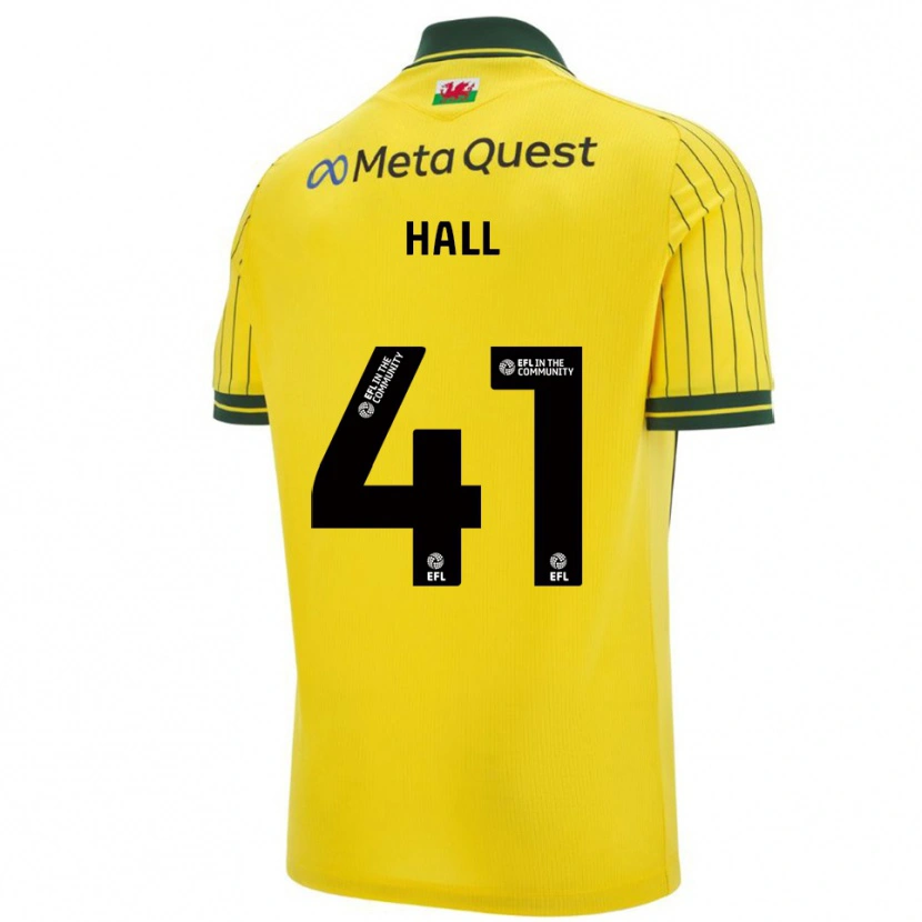 Danxen Herren Liam Hall #41 Gelb Grün Auswärtstrikot Trikot 2025/26 T-Shirt Österreich