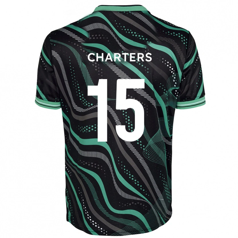 Danxen Herren Taylor Charters #15 Schwarz Grün Auswärtstrikot Trikot 2025/26 T-Shirt Österreich