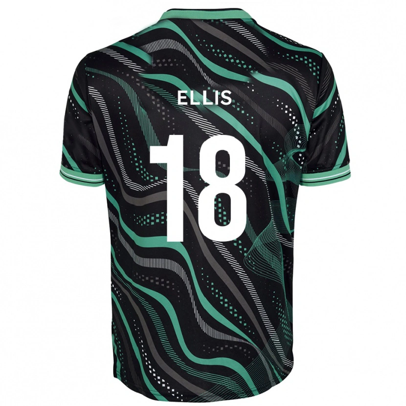 Danxen Herren Jack Ellis #18 Schwarz Grün Auswärtstrikot Trikot 2025/26 T-Shirt Österreich