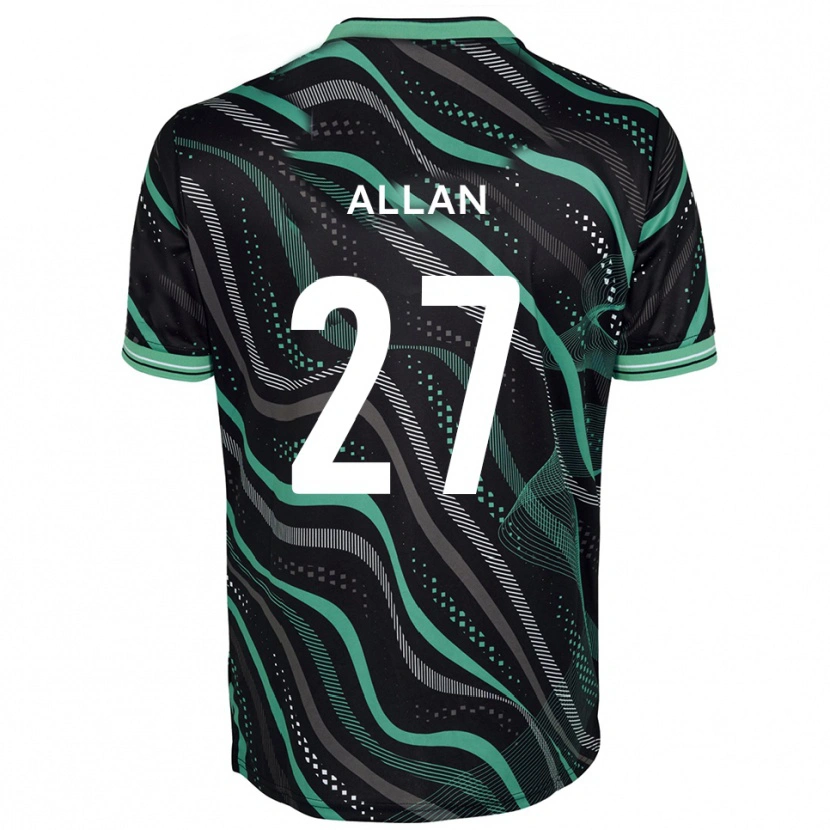 Danxen Herren Jake Allan #27 Schwarz Grün Auswärtstrikot Trikot 2025/26 T-Shirt Österreich