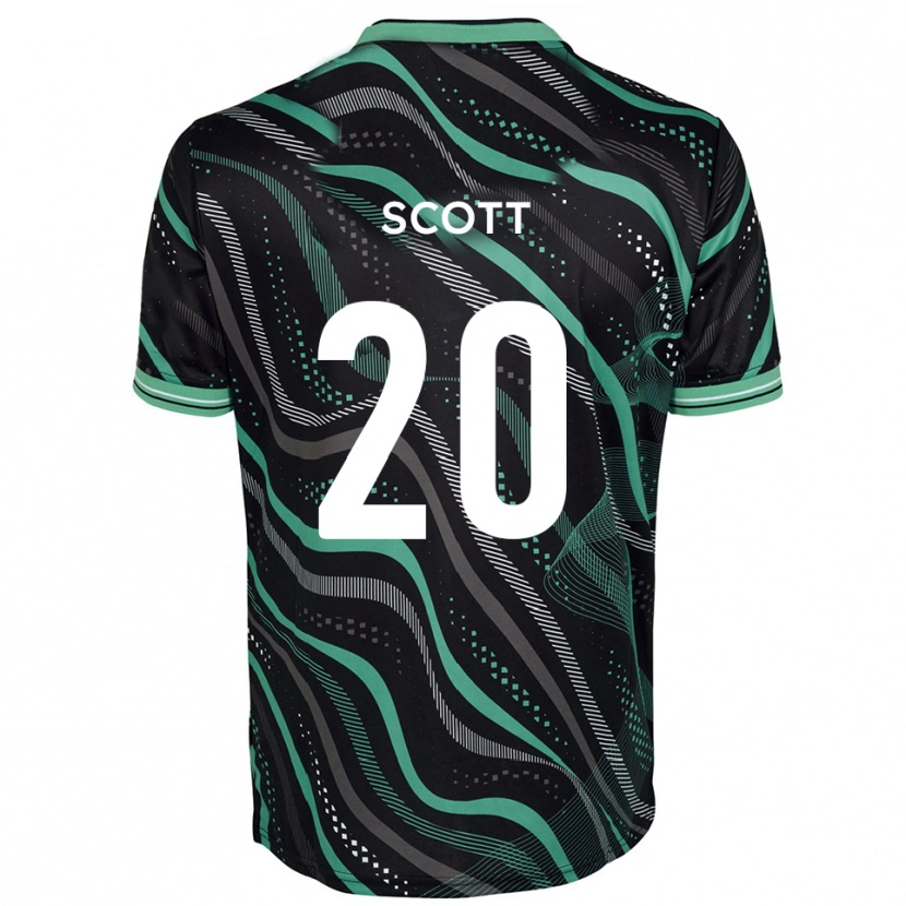 Danxen Herren Cedwyn Scott #20 Schwarz Grün Auswärtstrikot Trikot 2025/26 T-Shirt Österreich