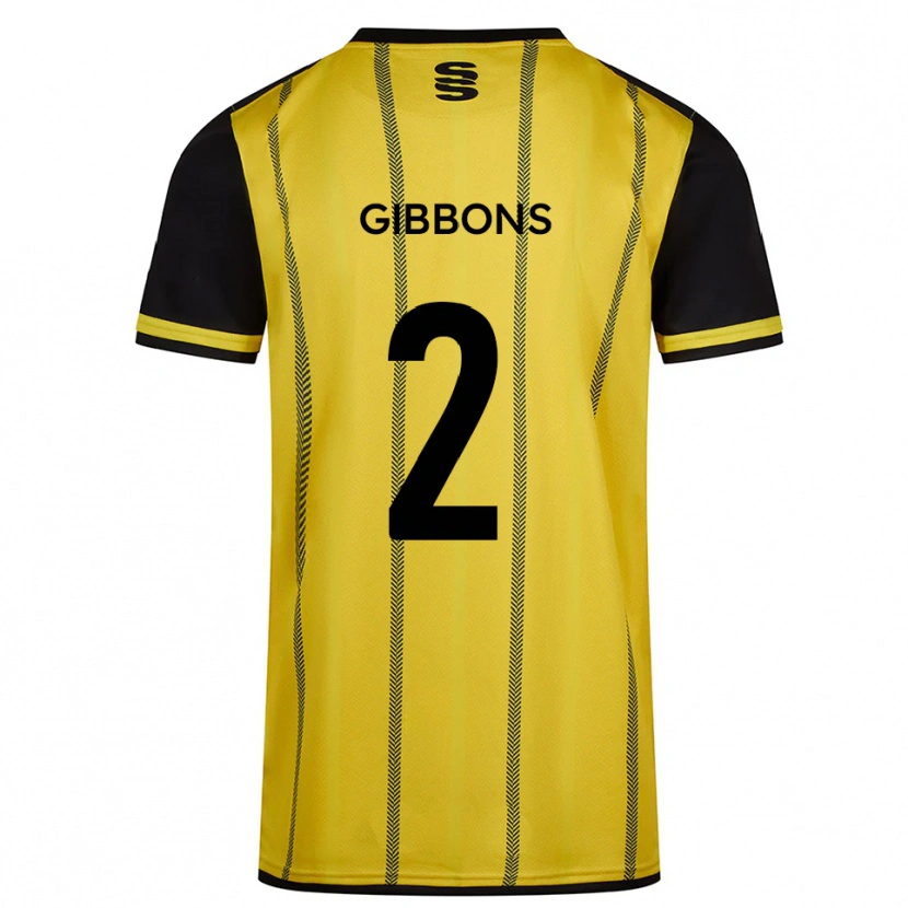 Danxen Herren Sam Gibbons #2 Gelb Schwarz Auswärtstrikot Trikot 2025/26 T-Shirt Österreich
