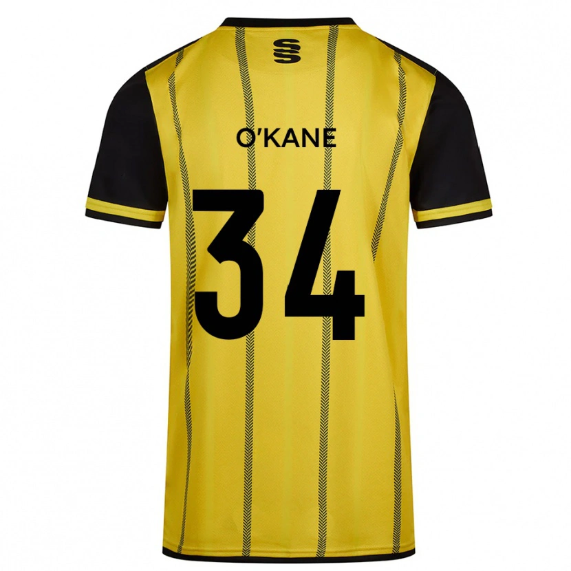 Danxen Herren Taelor O'kane #34 Gelb Schwarz Auswärtstrikot Trikot 2025/26 T-Shirt Österreich