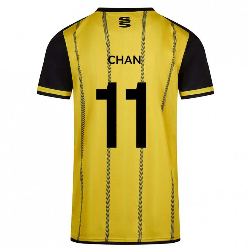Danxen Herren Karri Chan #11 Gelb Schwarz Auswärtstrikot Trikot 2025/26 T-Shirt Österreich