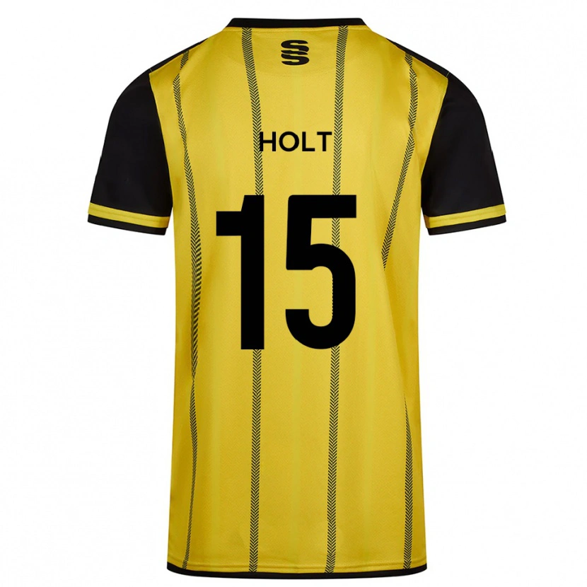 Danxen Herren Ella Holt #15 Gelb Schwarz Auswärtstrikot Trikot 2025/26 T-Shirt Österreich