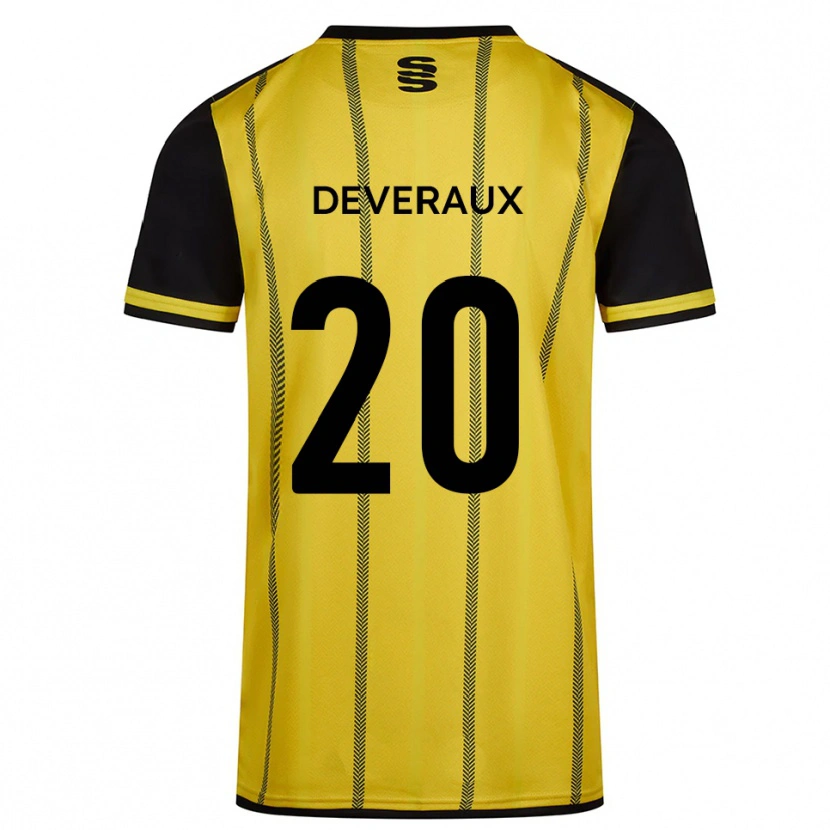 Danxen Herren Demi Deveraux #20 Gelb Schwarz Auswärtstrikot Trikot 2025/26 T-Shirt Österreich