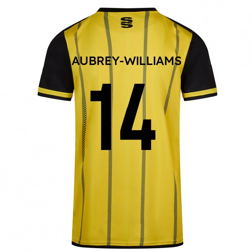 Danxen Herren Harrison Aubrey-Williams #14 Gelb Schwarz Auswärtstrikot Trikot 2025/26 T-Shirt Österreich