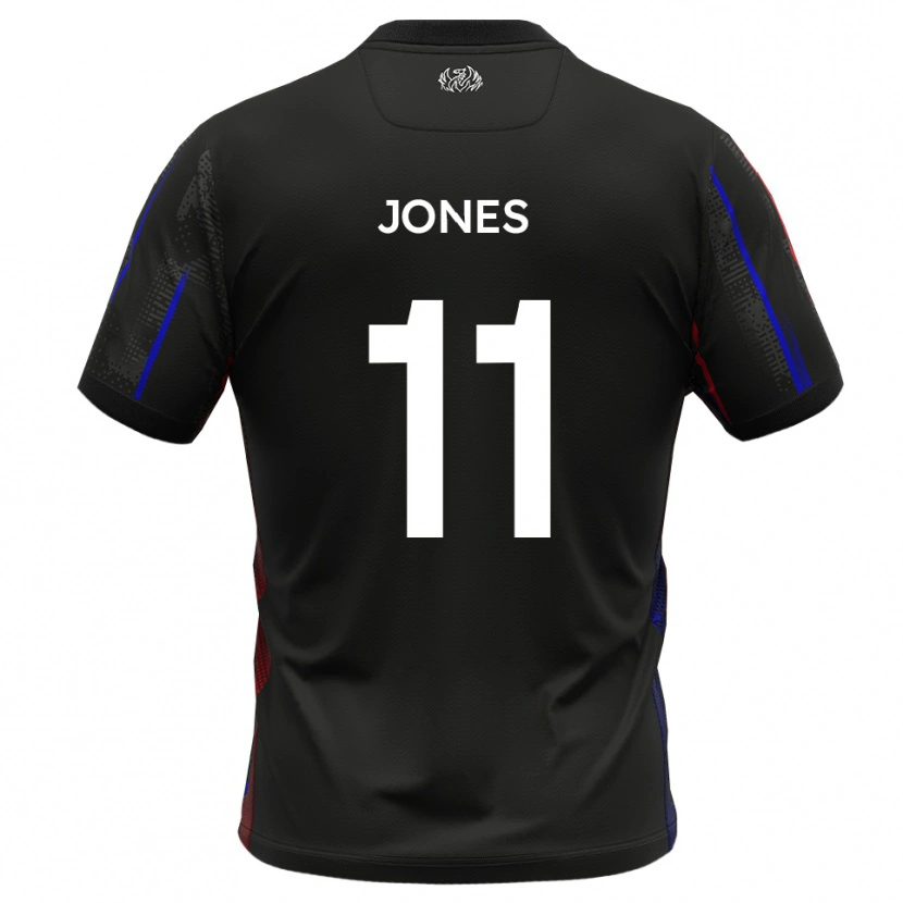 Danxen Herren Ryan Jones #11 Schwarz Rot Auswärtstrikot Trikot 2025/26 T-Shirt Österreich