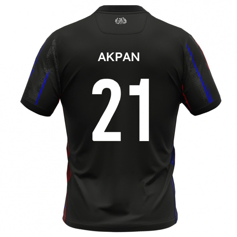 Danxen Herren Ashley Akpan #21 Schwarz Rot Auswärtstrikot Trikot 2025/26 T-Shirt Österreich