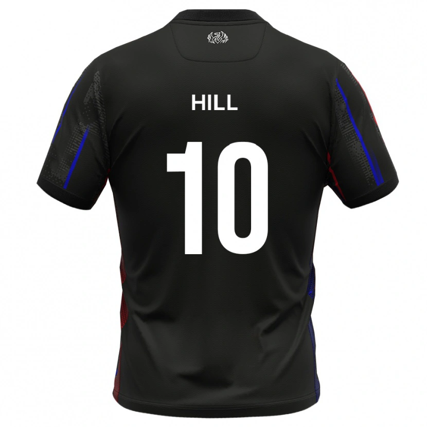 Danxen Herren Ryan Hill #10 Schwarz Rot Auswärtstrikot Trikot 2025/26 T-Shirt Österreich