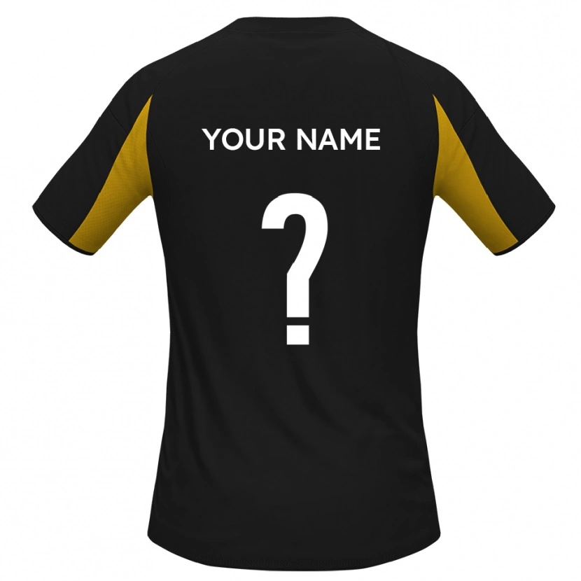 Danxen Herren Ihren Namen #0 Schwarz Gelb Auswärtstrikot Trikot 2025/26 T-Shirt Österreich