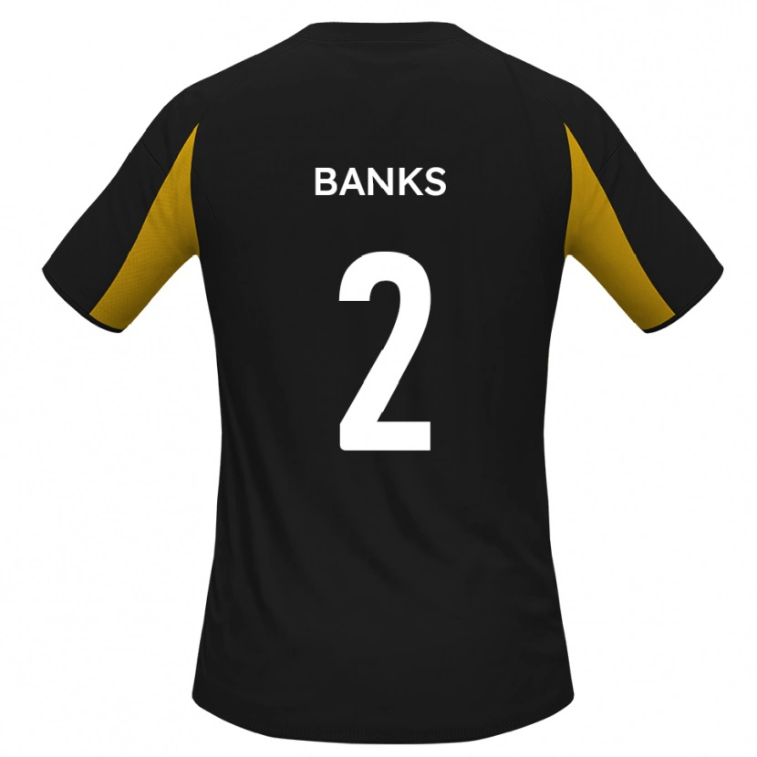 Danxen Herren Lewis Banks #2 Schwarz Gelb Auswärtstrikot Trikot 2025/26 T-Shirt Österreich