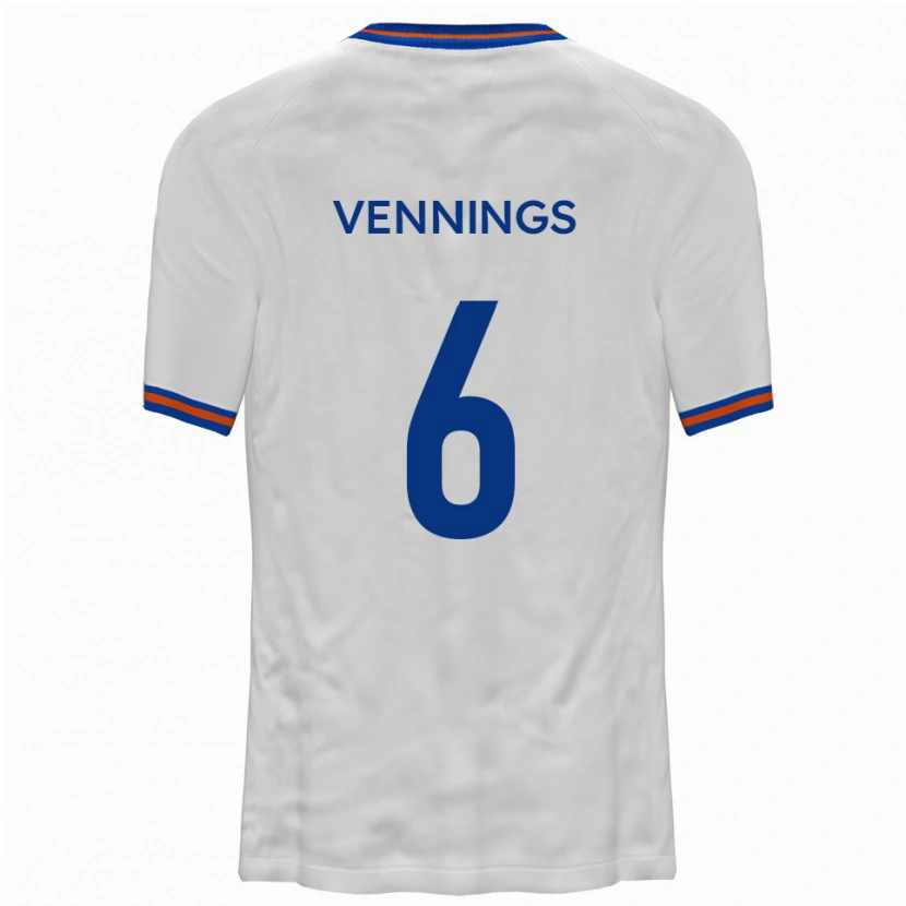 Danxen Herren James Vennings #6 Weiß Blau Auswärtstrikot Trikot 2025/26 T-Shirt Österreich