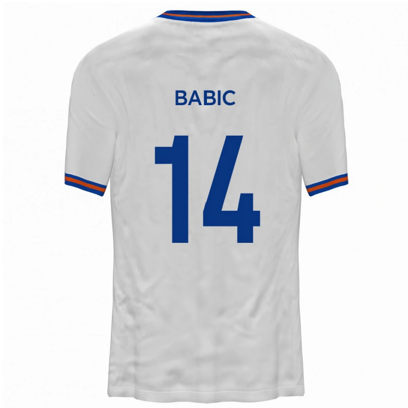 Danxen Herren Goran Babic #14 Weiß Blau Auswärtstrikot Trikot 2025/26 T-Shirt Österreich