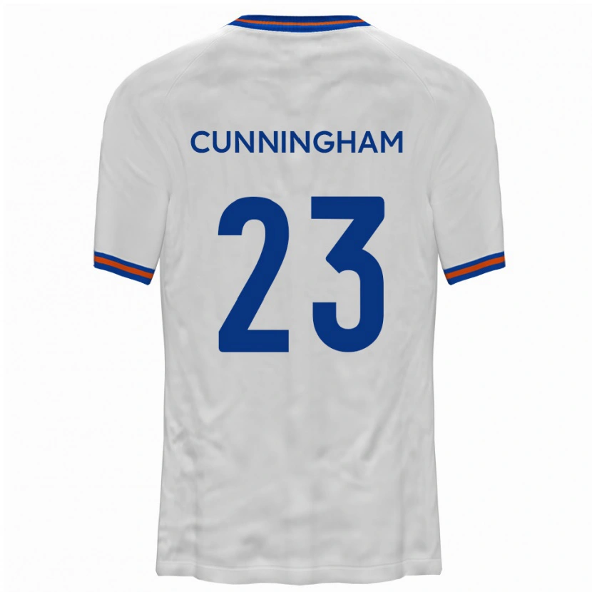 Danxen Herren Elliott Cunningham #23 Weiß Blau Auswärtstrikot Trikot 2025/26 T-Shirt Österreich