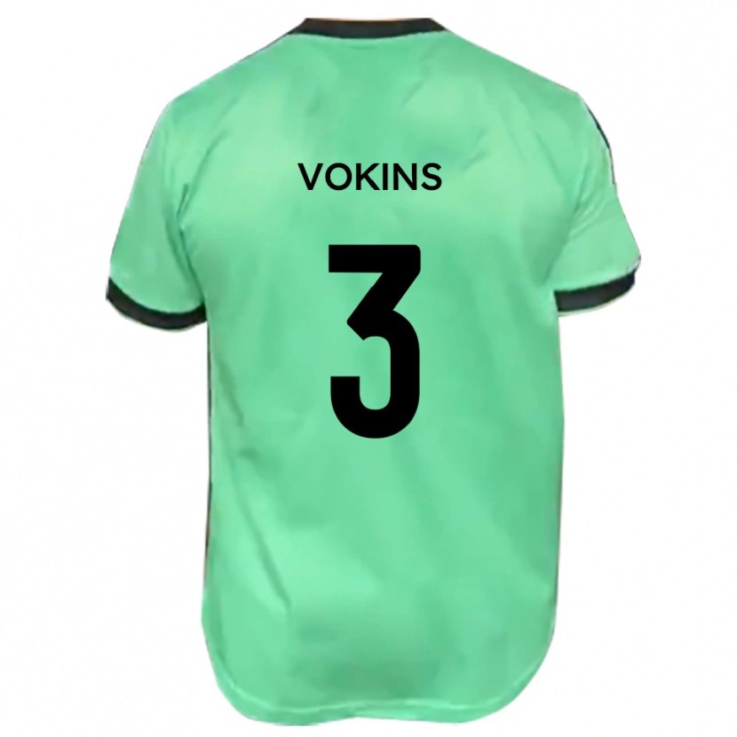 Danxen Herren Jake Vokins #3 Türkis Schwarz Auswärtstrikot Trikot 2025/26 T-Shirt Österreich