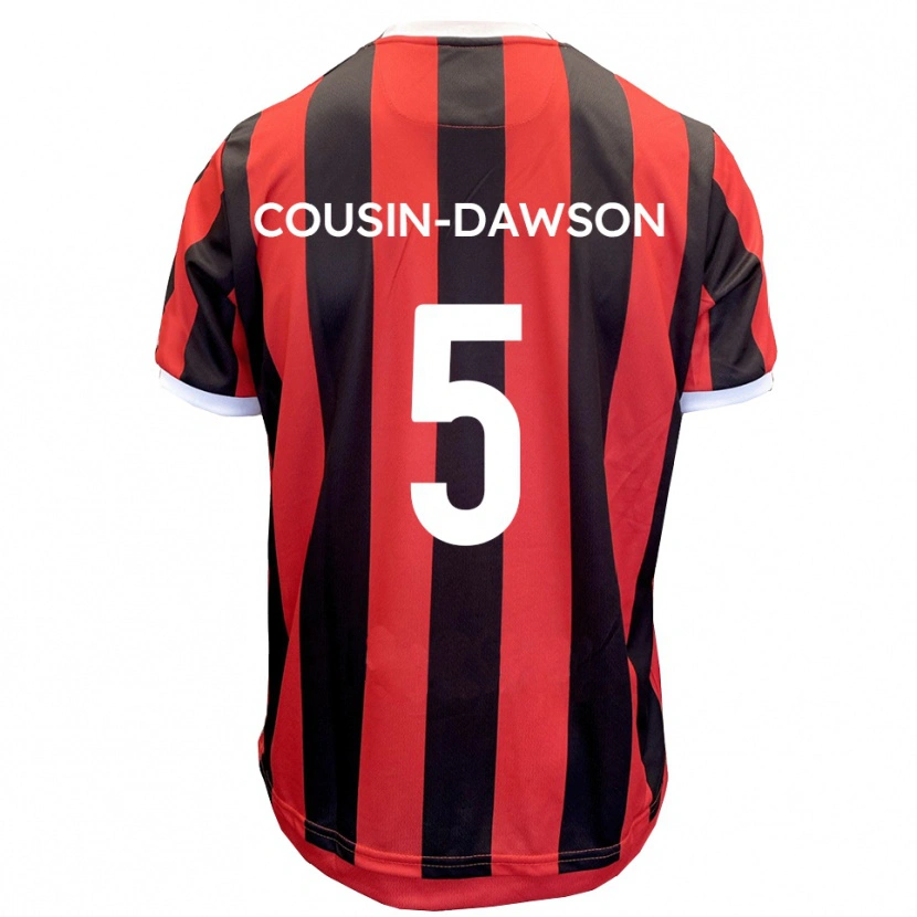 Danxen Herren Finn Cousin-Dawson #5 Rot Schwarz Auswärtstrikot Trikot 2025/26 T-Shirt Österreich