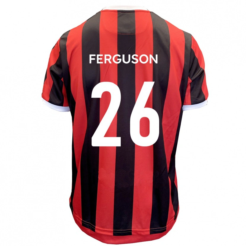 Danxen Herren Kyle Ferguson #26 Rot Schwarz Auswärtstrikot Trikot 2025/26 T-Shirt Österreich