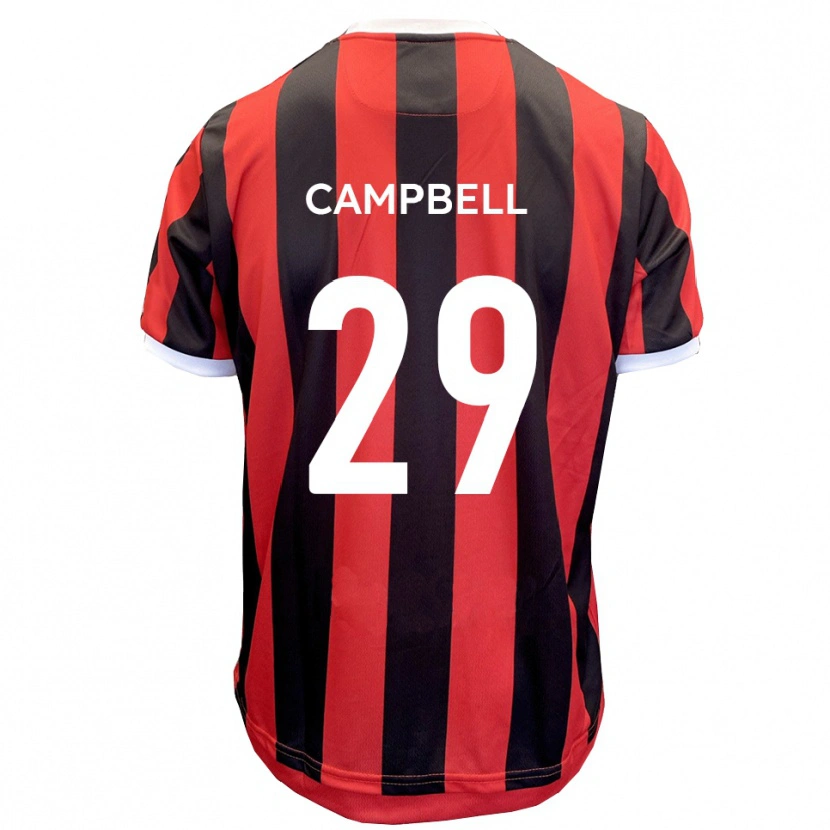 Danxen Herren Tahvon Campbell #29 Rot Schwarz Auswärtstrikot Trikot 2025/26 T-Shirt Österreich